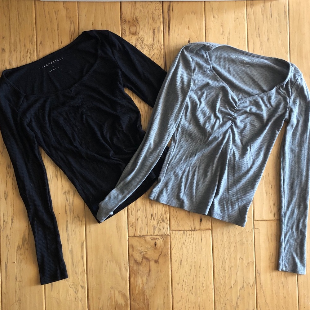 AEROPOSTALE Basic Long Sleeve T Shirts